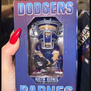 Los Angeles Dodgers Catcher Poster Featuring LA Logo - Blue & White
